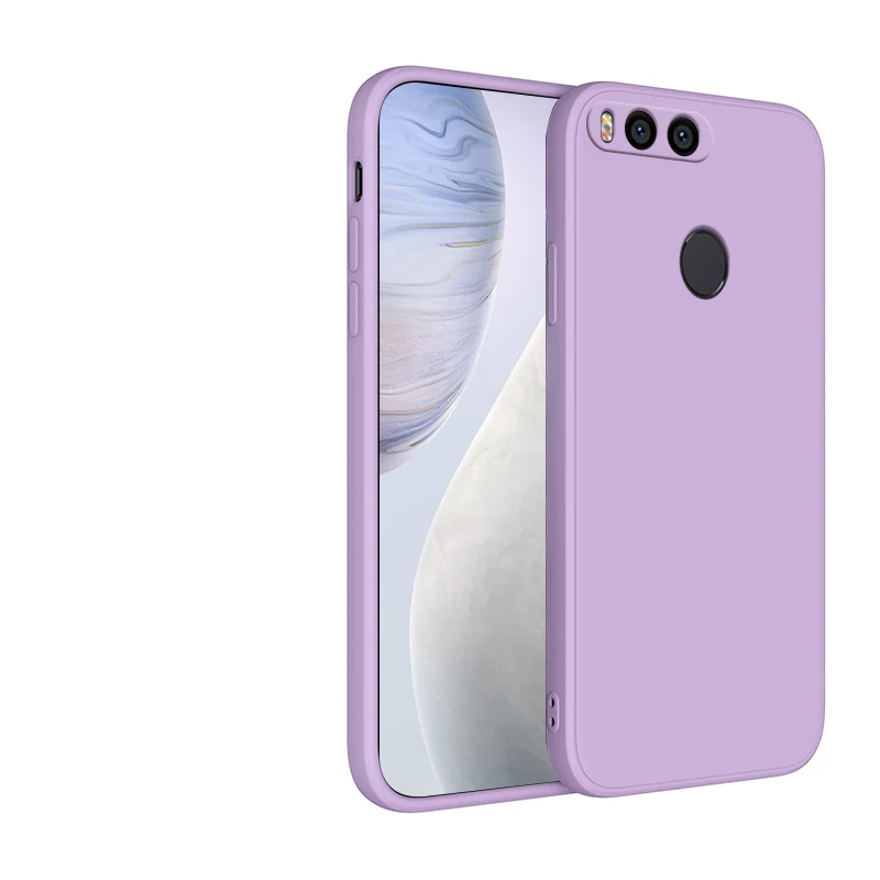 Enhanced Liquid Silicone Case with Camera Protection - Straight Edge Back Cover