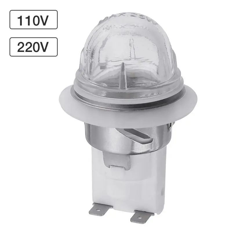 60W Oven Lamp Ceramic Holder Refrigerator E14 Halogen Bulbs Light Base Heat Resistant Microwave Lamp Adapter 110-220v