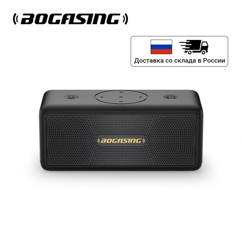 BOGASING M5 Bluetooth Speaker 40W Bluetooth 5.3 Wireless 360 degree Surround Sound IPX7 Waterproof 30H Playtime