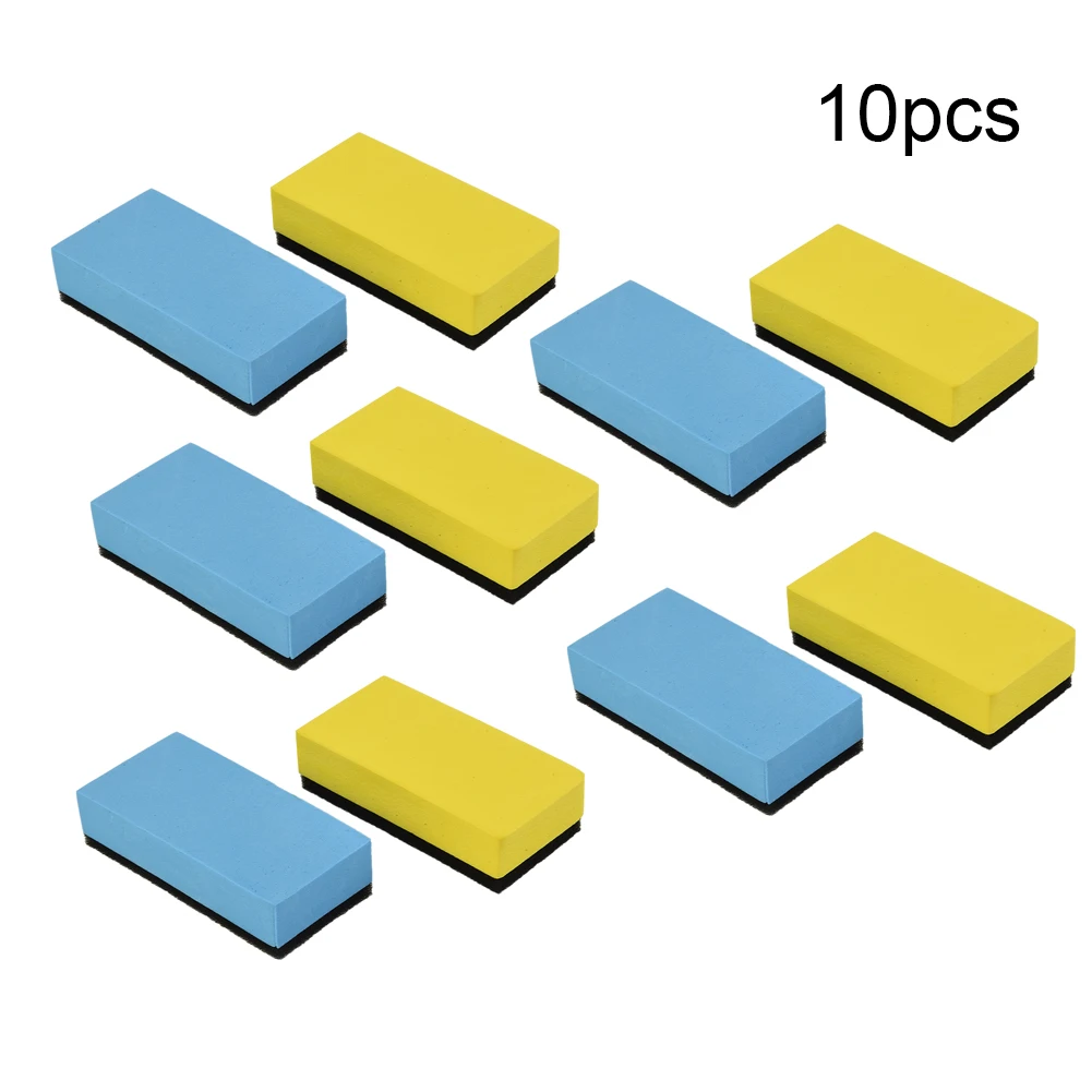 

10Pcs Car Ceramic Coating Sponge Glass Nano Wax Coat Applicator Polishing Pads Wax Polish Tyre Dressing Trim