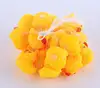 1PCS Cube Squeeze-Sounding Dabbling Water Yellow Duck Mini Bath Baby Vinyl Floating Bathroom Swimming Games Christmas Toys Funny 3