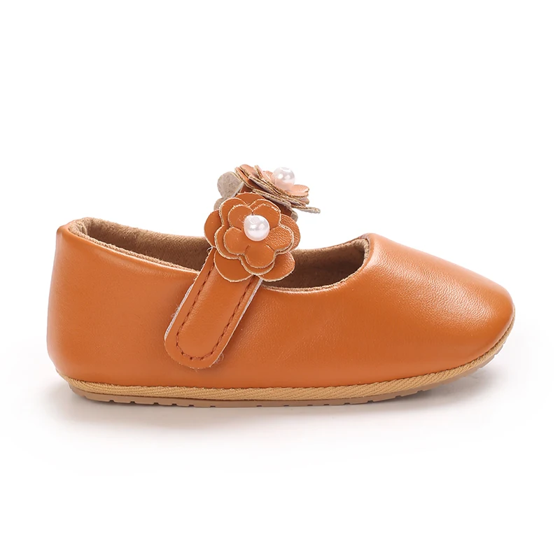 Lauflernschuhe für Babys und Mädchen – Prinzessinnen-Mokassins, weiche Lederschuhe, rutschfeste Sohle, Kleinkindschuhe mit Blumenmuster, 6–24 Monate – Detail 22