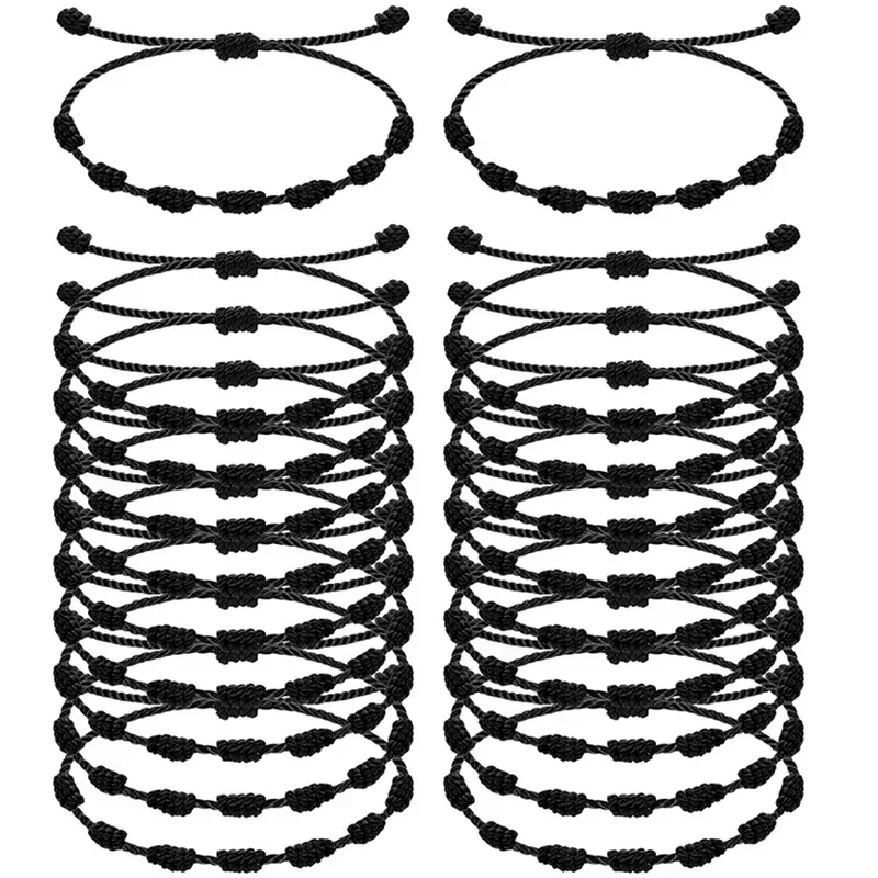 Cotigo! Bracciale Rosso 7 Nodi Con Amuleto In Acciaio, Portafortuna E Protezione Dal Malocchio, Regolabile, Per Coppie E Amici (2 Pezzi)