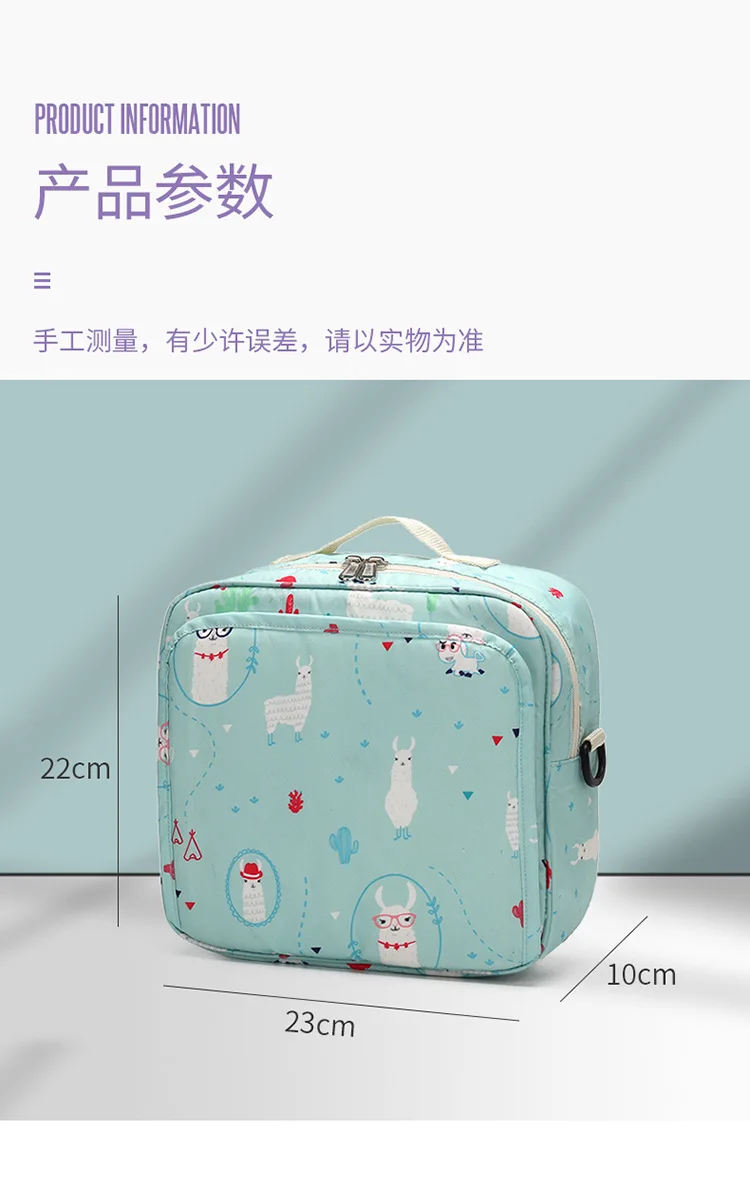 Sunveno Baby Diaper Bags Maternity Bag for Disposable Reusable Fashion Prints Wet Dry Diaper Bag Double Handle Wetbag 22x23x10CM
