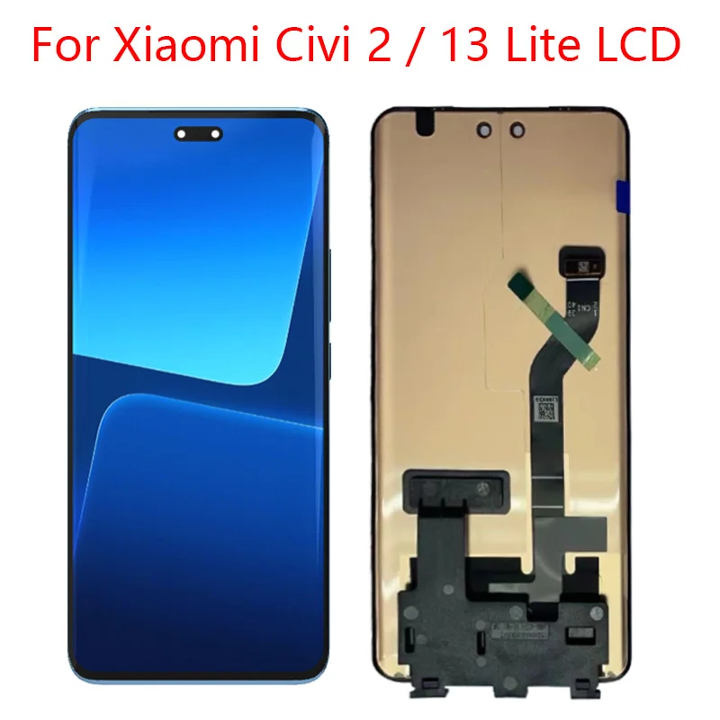 

6.55" AMOLED For Xiaomi 13 Lite LCD Mi 13Lite Display Screen Touch Panel Digitizer For Xiaomi Civi 2 LCD Frame Civi2 LCD