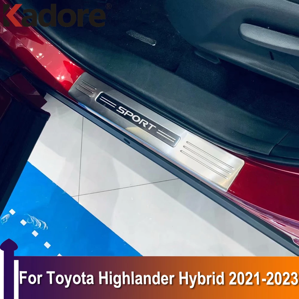 

Наружные накладки на пороги для Toyota Highlander Hybrid 2021 2022 2023