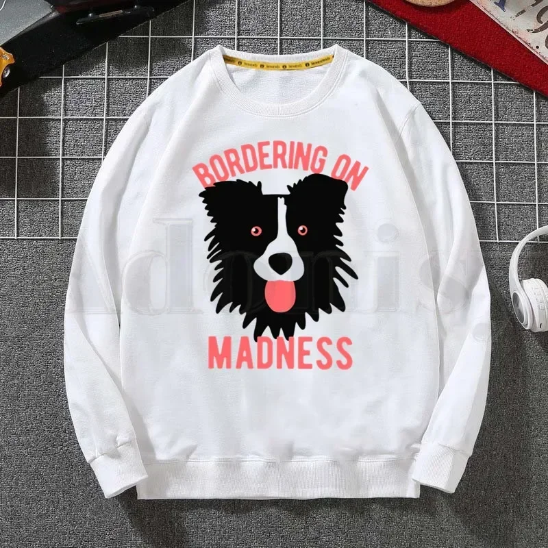 

I Love My Border Collie Dog 90s Ullzang Sweatshirt Print Trend Mens Clothes Hip-Hop Male Crewneck Men