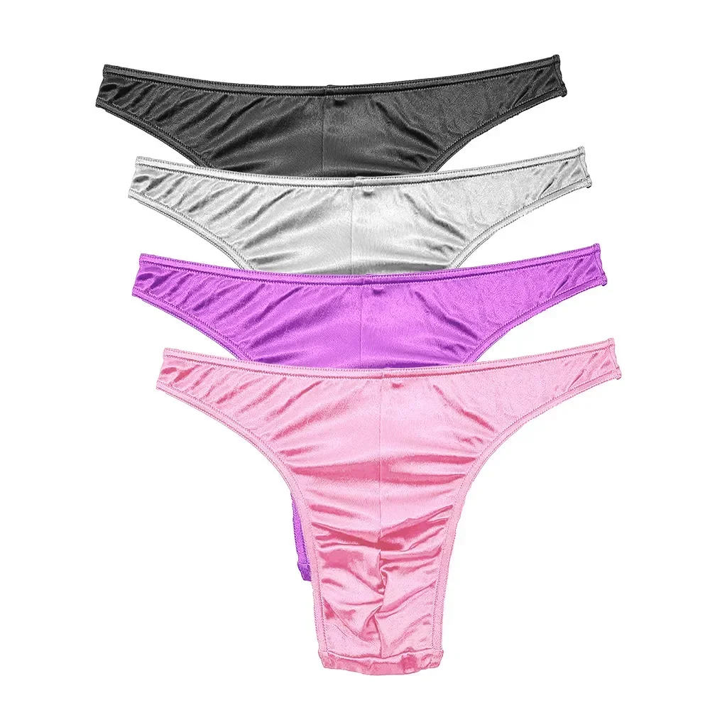 

Satin Silky Sexy Thong Comfortable Underpants Panties Briefs Underwear 2pcs/men Mierside Men's Male Shorts Breathable