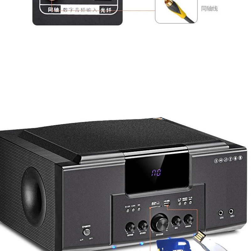 Proiettore Teatrale Wireless Super Bass Karaoke Big Music Soundbar Altoparlante Sistema Home Theater 5.1 Tower Audio Radio Computer