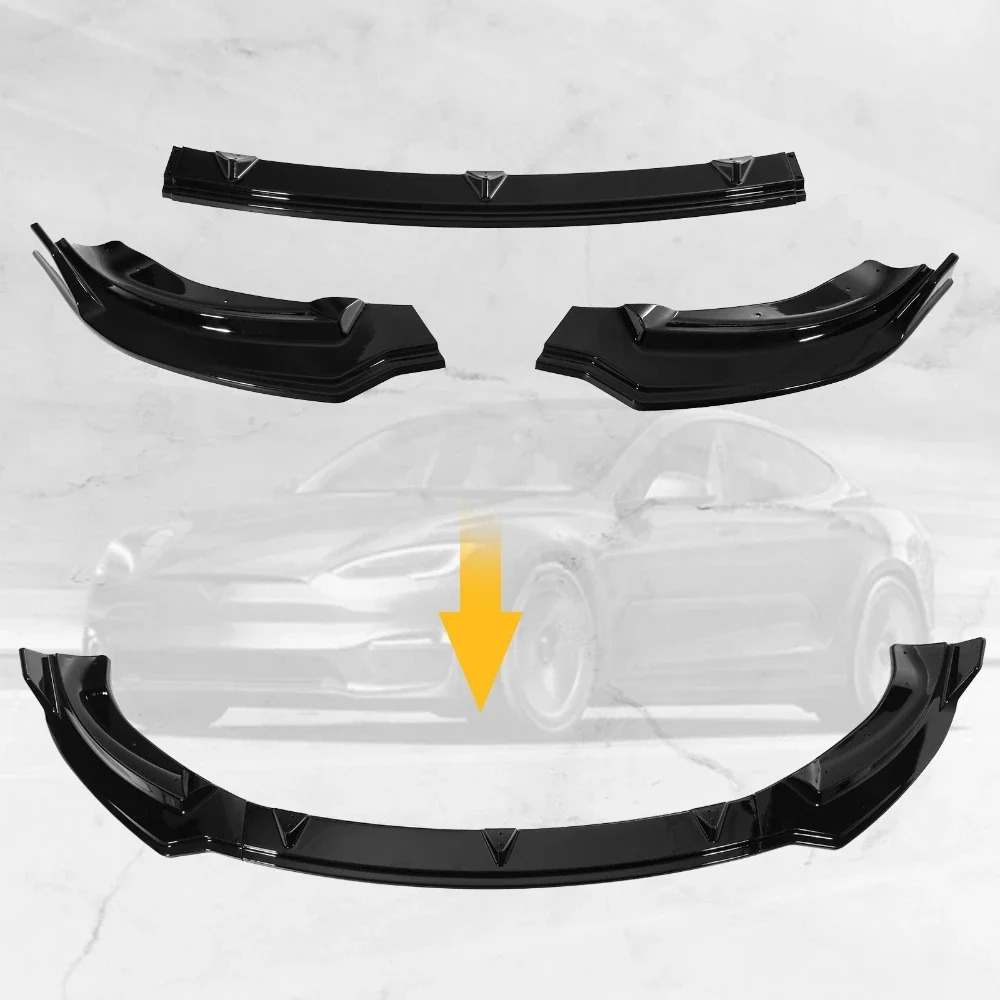Dla Tesla Model Y 2017-2023 przedni zderzak dolny przedni spojler modyfikacja samochodu stylizacja dyfuzor zderzaka ochraniacz na nakładkę zderzaka Body Kit