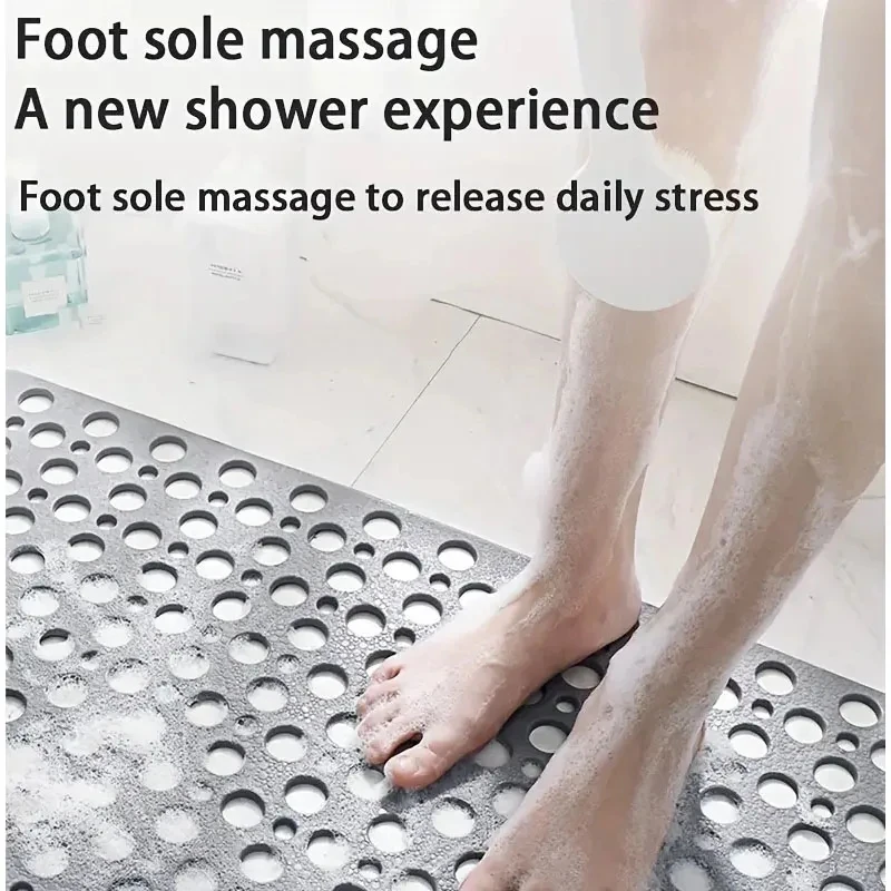 Anti-Slip Mat Bath With Suction Cup Massage Foot Mat Bathroom Toilet Anti-Slip Mat Household Shower Mat Bathroom Accessories