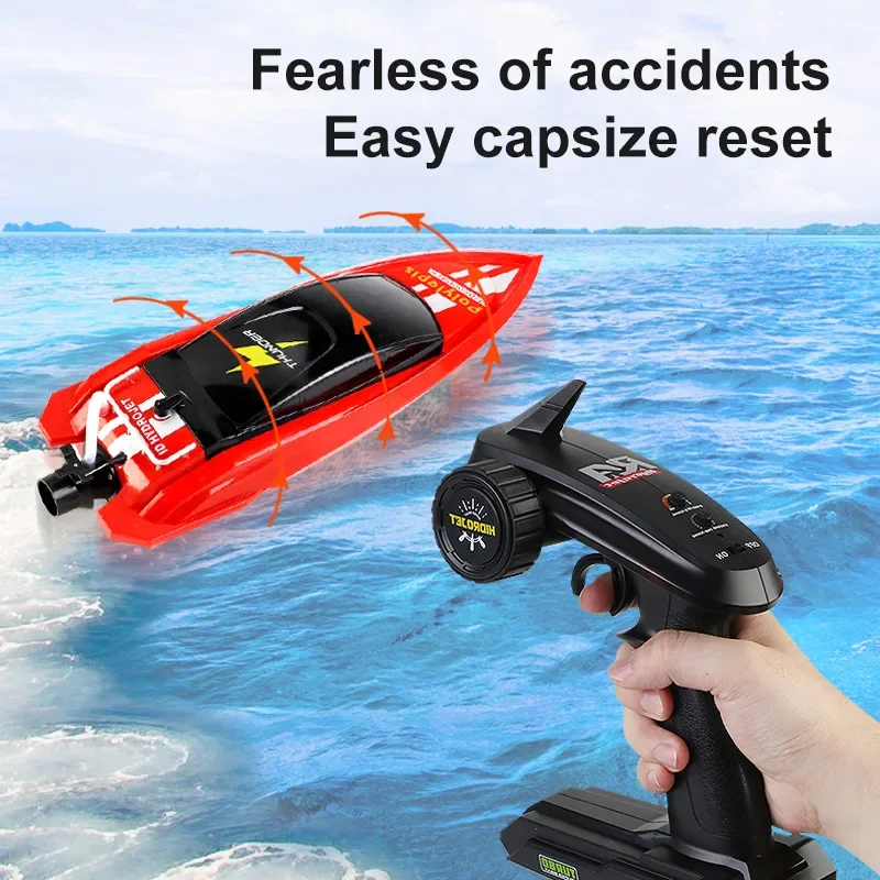 809 RC Speedboat 25KM/H Waterproof 2.4G High Speed Racing Boat Model Electric Radio Control Outdoor Boat Girl boy Gifts Toys 5