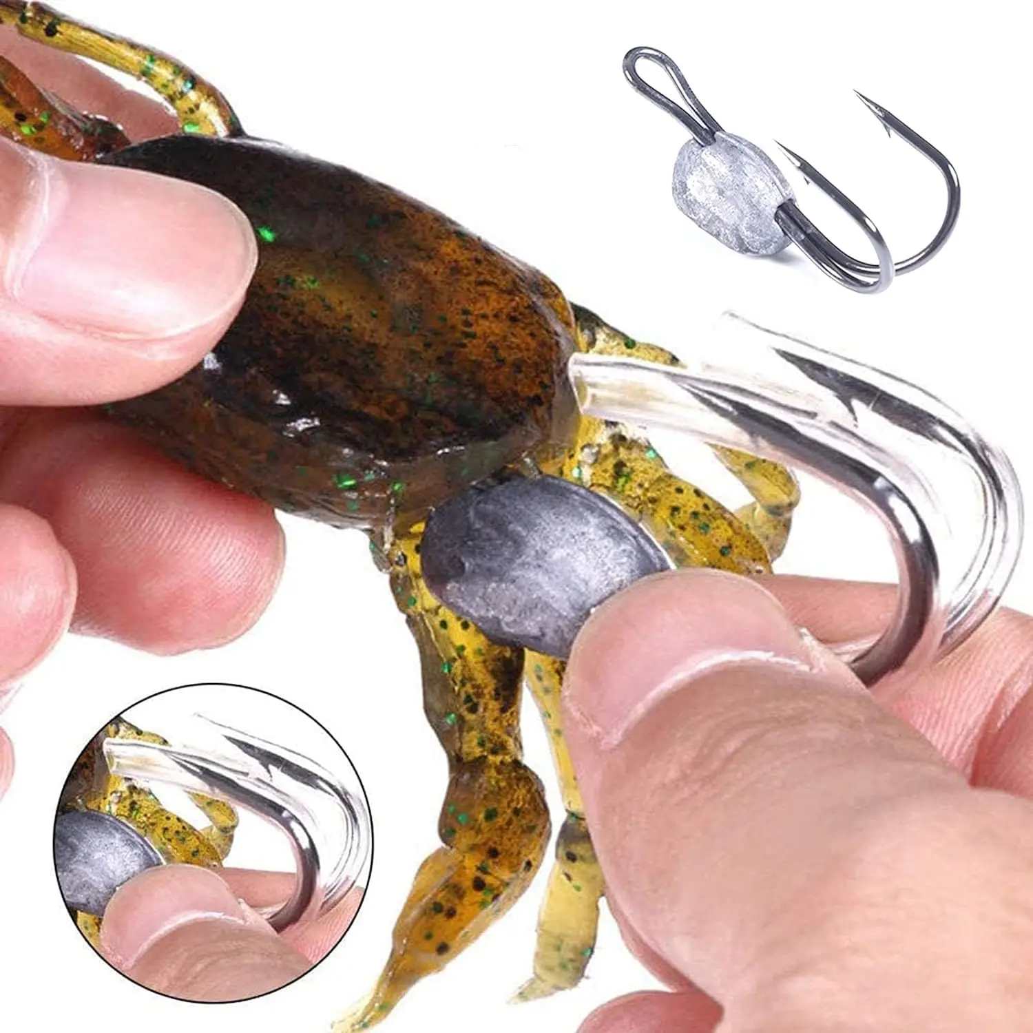 Crab fishing bait soft bait 3D simulation with sharp hooks suitable for  freshwater and ocean fish lures fishing accessories