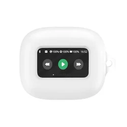 Colorful Silicone Protective Cover with Hook (White)