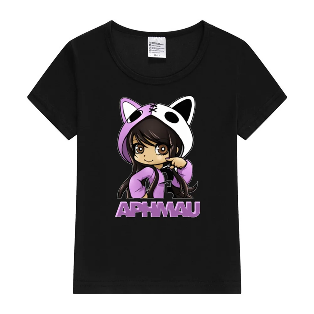 Aphmau Children Cotton Clothing Kawaii Princess girl T shirt Children's Clothing Cartoon Anime Boys Girls Shirt Summer Tops tee 2