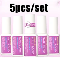 5/3/1Pcs Fast Drying False Nails Tips Adhesive Glue 0.3Fl.oz Rhinestone&Fake Nail Glue Super-Strong Press on Nails Bond Glue &* 1