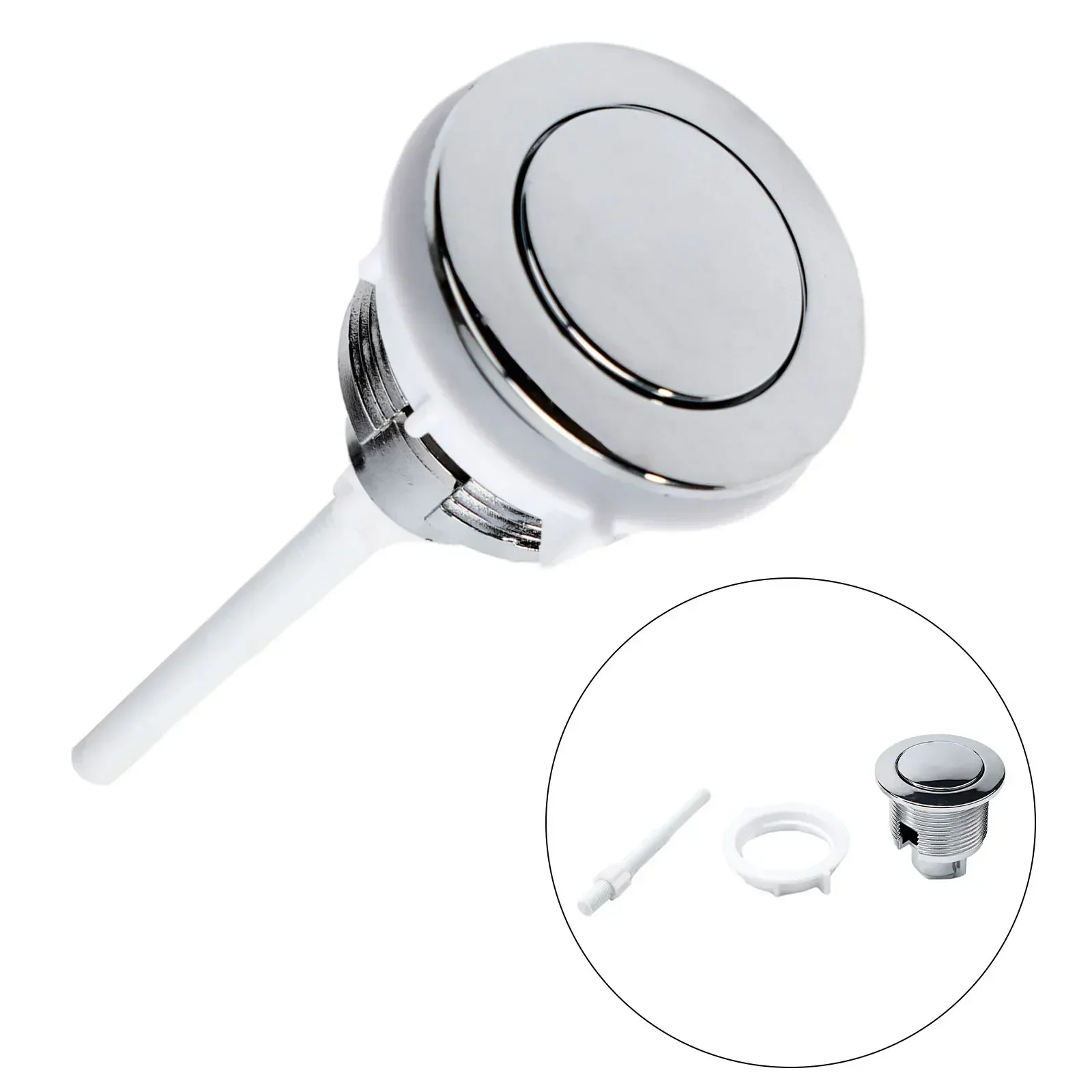 Toilet Push Button Single Flush Button Toilet Water Tank Bathroom Fixture Accessories Parts Replacement 38mm push button switch toilet flush button toilet water tank valve