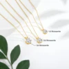 Genuine Classic 6-Claw Necklace Real 14K Gold 1ct 2ct 3ct Moissanite Diamond Pendant for Woman Lovers' Wedding Bridal Jewelry 2