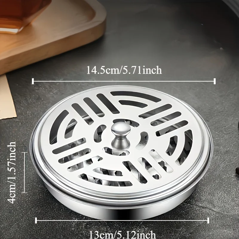 Stainless Steel Mosquito Coil Holder - Fireproof & Scald-Resistant, Perfect for Home & Office Decor, Ideal for Dorm & Apartments