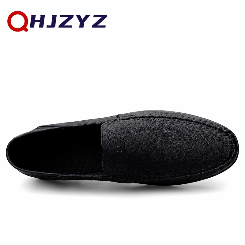 Genuine Leather Men Shoes Casual Formal Mens Loafers Moccasins Luxury Brand Italian Breathable Slip on Male Boat Shoe Size 46 47 3