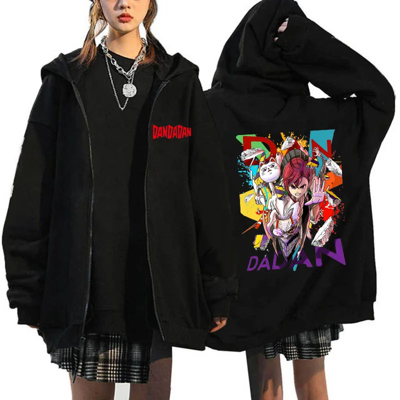 Dandadan Okarun Zip Up Hoodies Style Youthful Manga Anime Printed Sweatshirt Design Designer Female Hoodie Zipper Funny 2