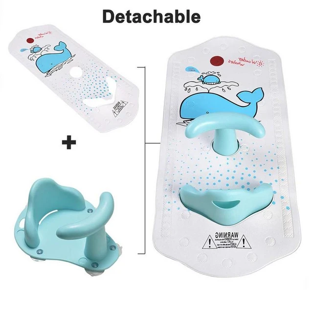 Alfombrilla de baño para bebé con asiento de ducha, cojín de bañera,  soporte trasero, antideslizante, silla cómoda de seguridad, Asiento de baño  para bebé - AliExpress