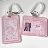 SKYSONIC Pink Kpop Photo Card Holder Anti-lost Keychain 3 Inch Transparent Idol Protective Case Bag Bus Cards Sleeves Supplis 6