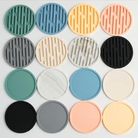 Food Grade Silicone Cup Coaster Tabletop Protection Slip Insulation Pad Glass Cup Mat Hot Drink Holder Home Kitchen Accessories 6