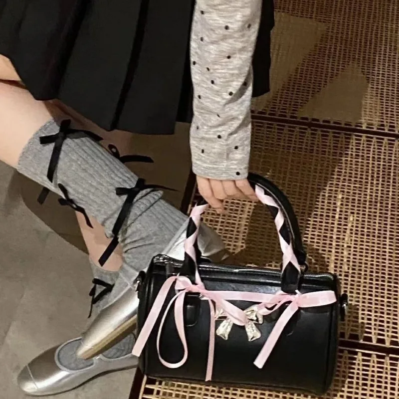 HAEX INS Sweet Women Handbags Fashion 2024 New Designer Ribbons Ladies Crossbody Shoulder Bags Luxury Daily PU Sac A Main Femme