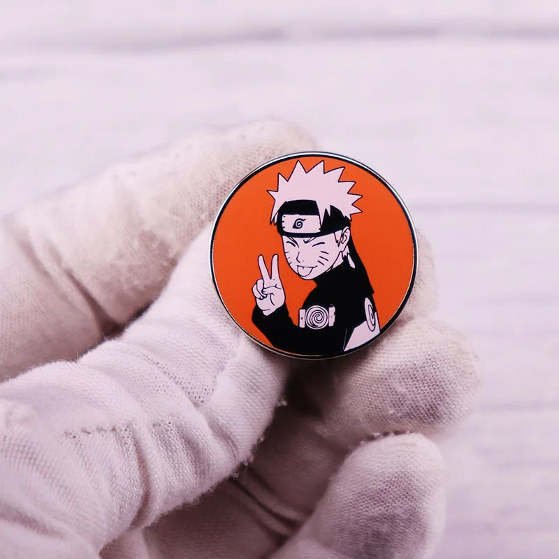 Anime Naruto Esmalte Pins Colete Akatsuki Nuvem Vermelha De