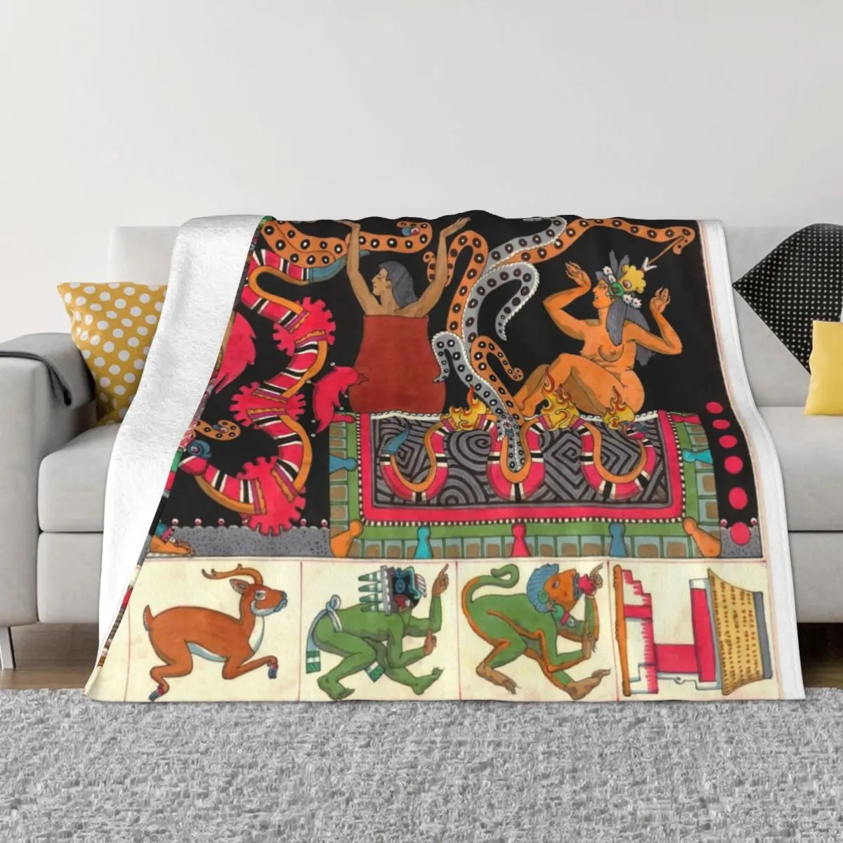 

Cihuatequitl Throw Blanket Blanket Luxury Single Blanket Blanket For Baby Bed blanket