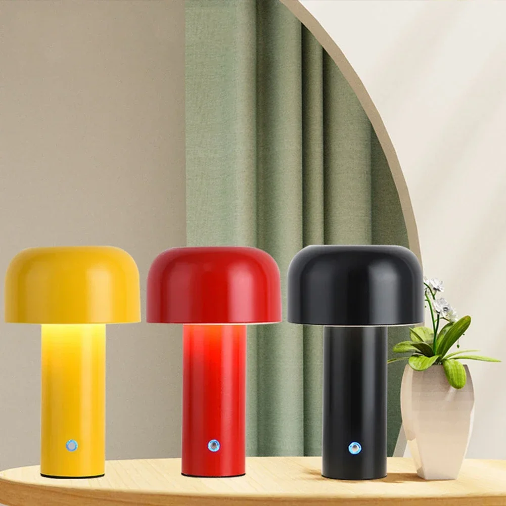Mushroom Lamp Charging Touch Desk Coffee Bar Hotel Bedroom Decoration Nordic Creative Atmosphere Small Night Light led lamp