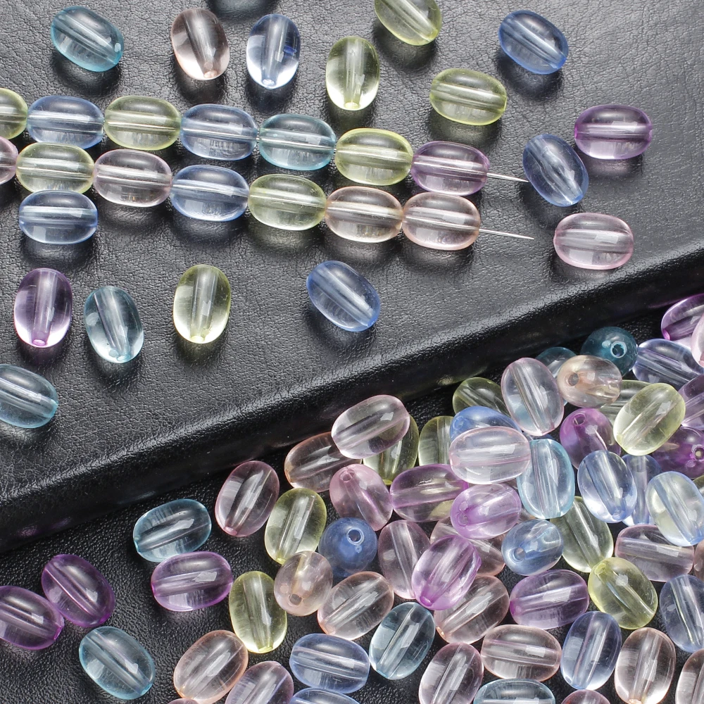 50 Stück klare ovale Acryl-Abstandsperlen für DIY-Schmuckherstellung, Armbänder, Halsketten, Bastelbedarf – Detail 10