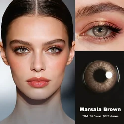VISUASHOW Bold Green Colored Contact Lenses for Everyday & Special Occasions (Brown)