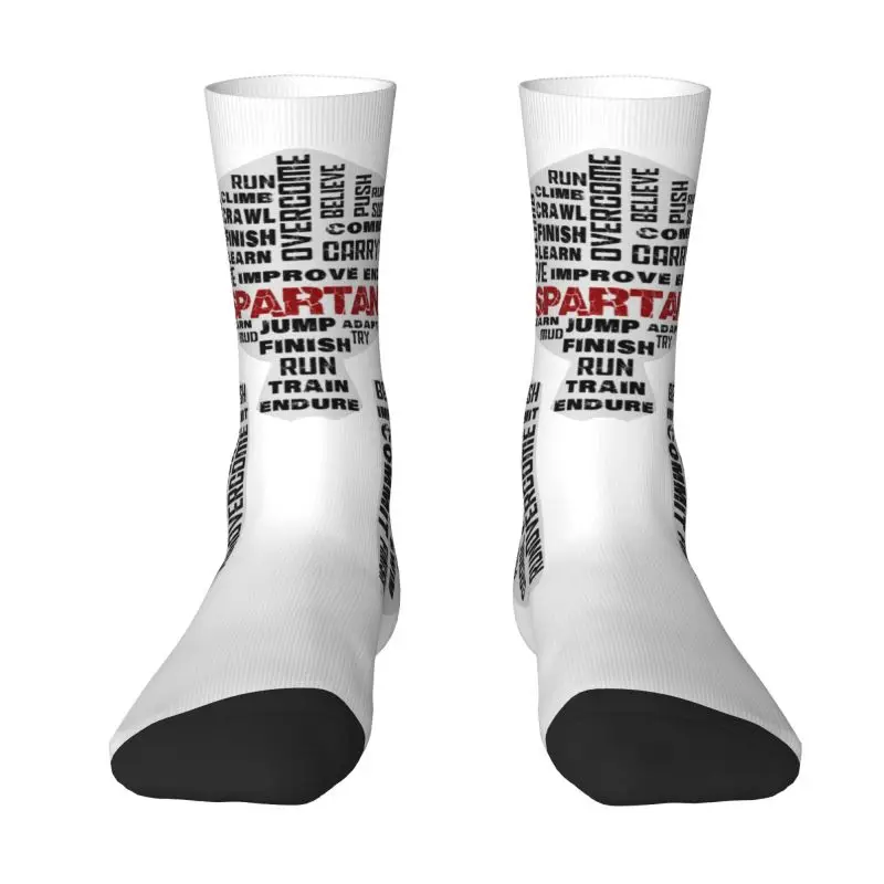 

Spartan Race Helmet Dress Socks Mens Womens Warm Fashion Novelty Sparta Spirit Crew Socks