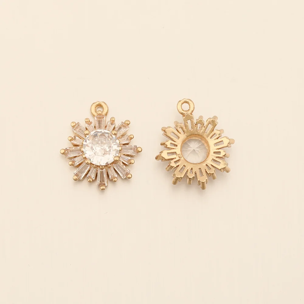 Cordial Design 16*18MM 30Pcs Rhinestone Pendant/CZ Charms/Flower Shape/Hand Made/DIY Jewelry Parts/Jewelry Findings & Components - cordial