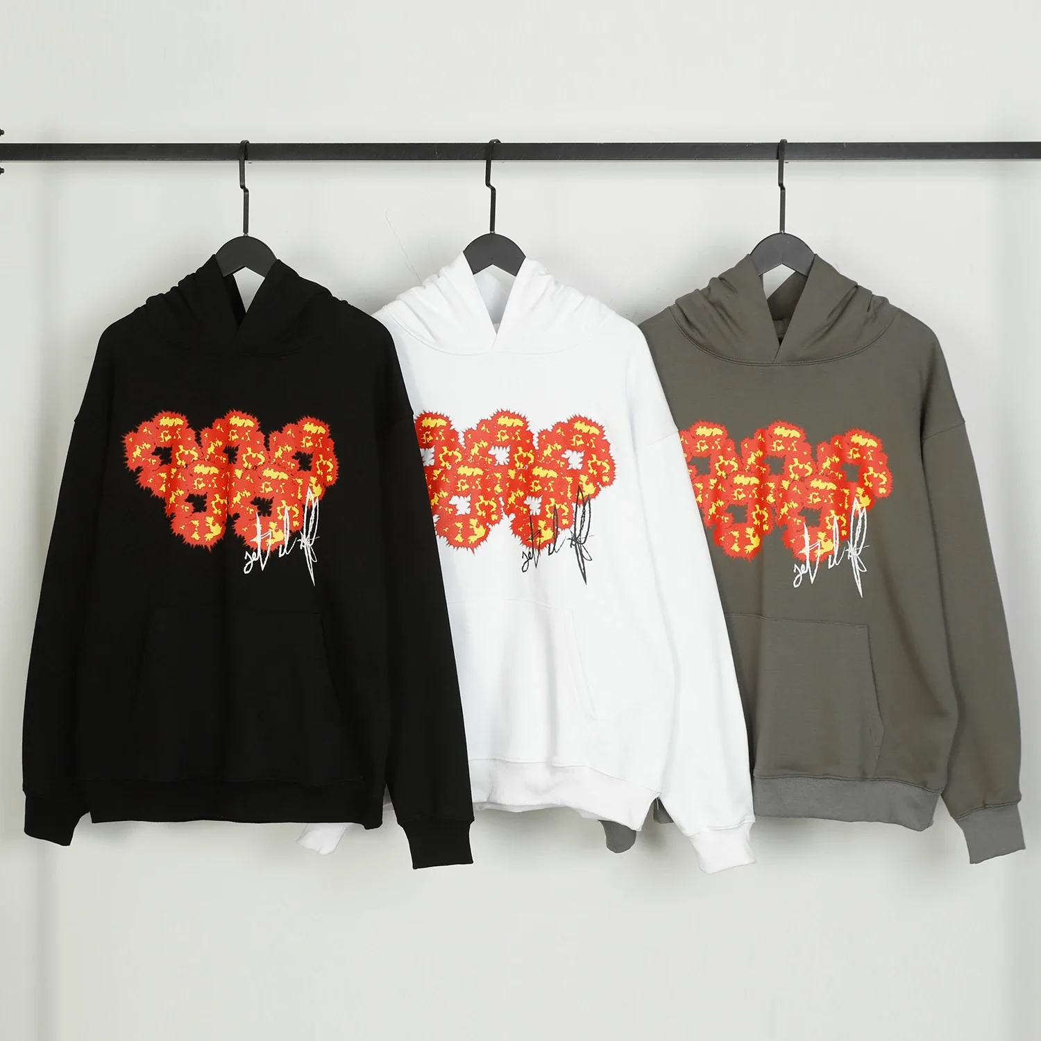 

Denim Tears OFFSETEARS Hoodies Signature Limit Kapok Flower Sweatshirts Man Streetwear Oversize Vintage Cotton Tops