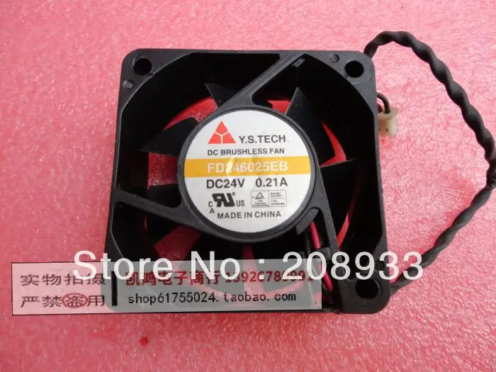 For YSTECH FD246025EB 24V 0.21A 6025 6CM drive wind capacity fan