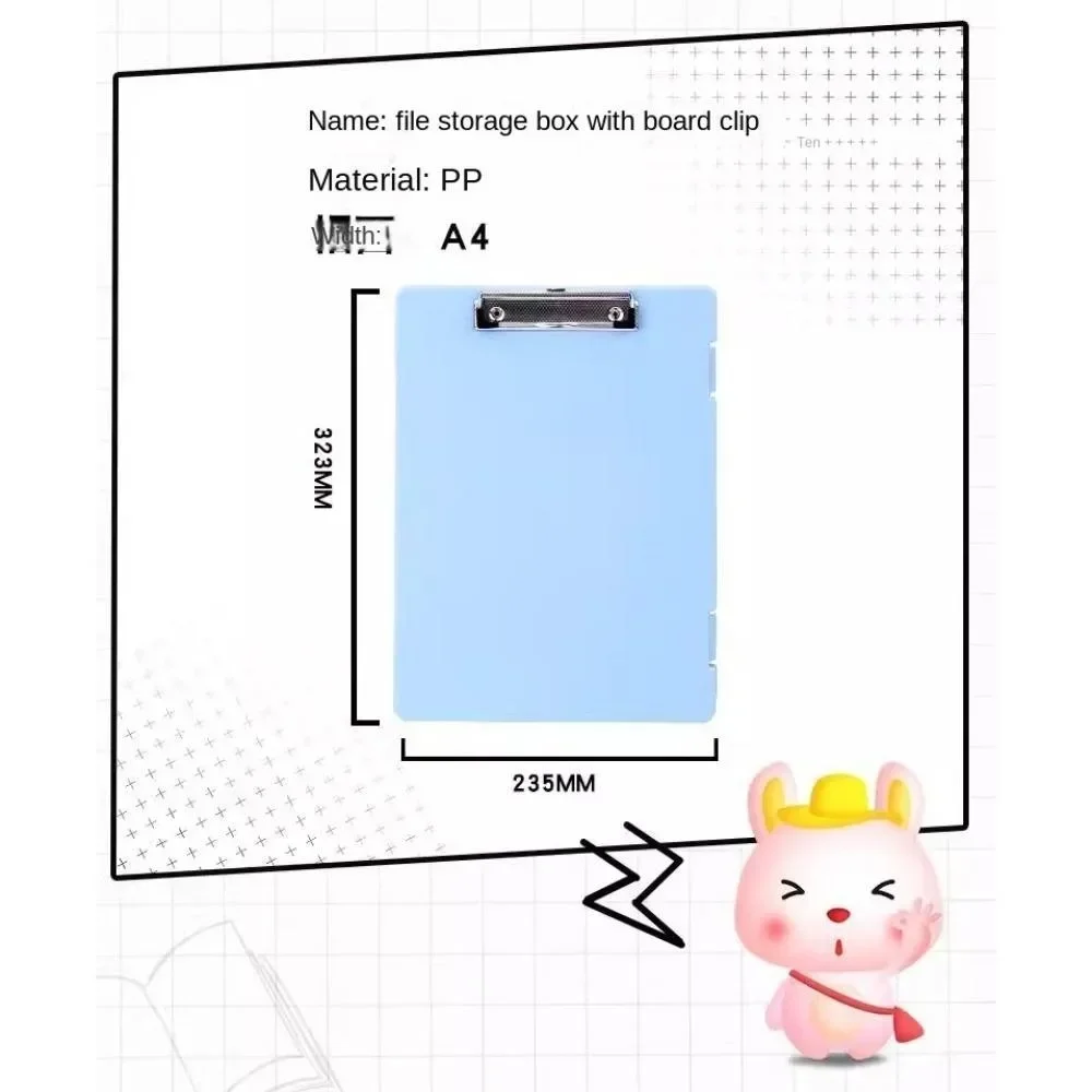 A4 Paper File Document Storage Box Folder Clip Writing Board WordPad Office School Stationery Holder Organizer Case