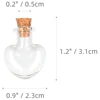 12 Pieces Mini Glass Bottle Cute Jars Vials with cork Wish Bottle glass vial pendant (Love Heart) 1