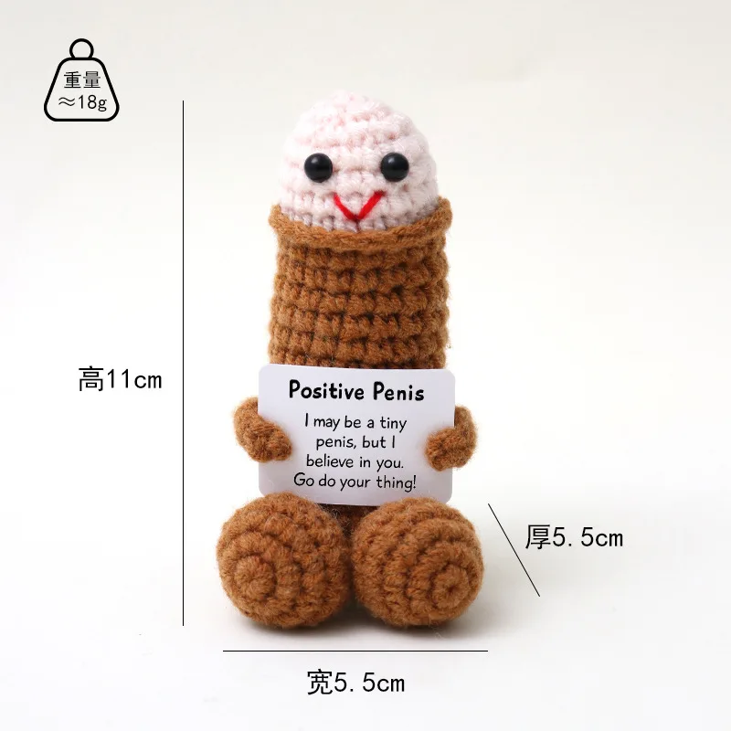 Positive Funny Cute Axolotl Doll Emotional Support Pickles Handmade Home Office Decor Ornaments Crochet Knitting Christmas Gift