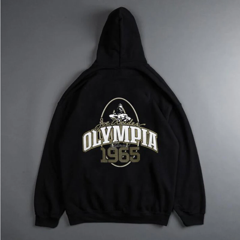 OLYMPIA Autumn winter Men's Fashion New Orsay Commemorative Fitness Hooded Sweatshirt Trend Olympia Casual Running Sports Tops