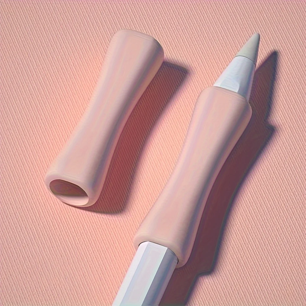 Silicone sleeve for touch pen grip, sweat resistant and slip resistant design, universal compatibility, ergonomic writing aid