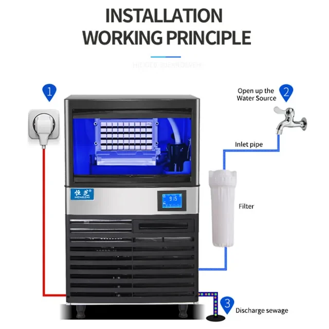 45kg Commercial Ice Maker Machine Make Ice Machine