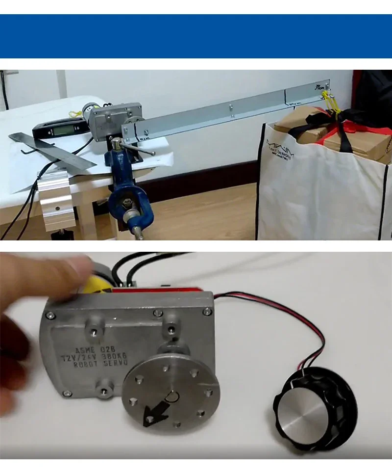 ASME-05B ASME-04B Upgraded High-power High-torque Servo Steering Gear 380Kg.cm DC 12-24V Large Robotic Manipulator for Robot