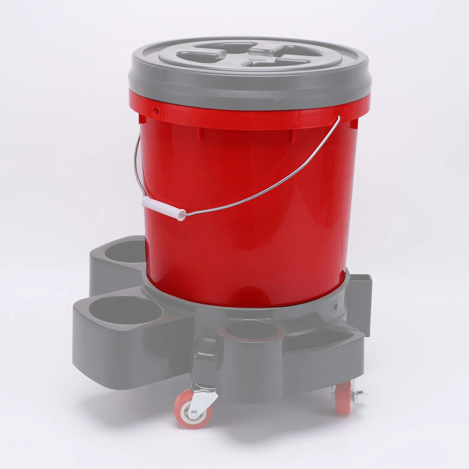 Rolling Bucket Trolly Rolling Swivel Casters car wash bucket Base Detachable sitting car wash bucket Moving Base Car Wash tool