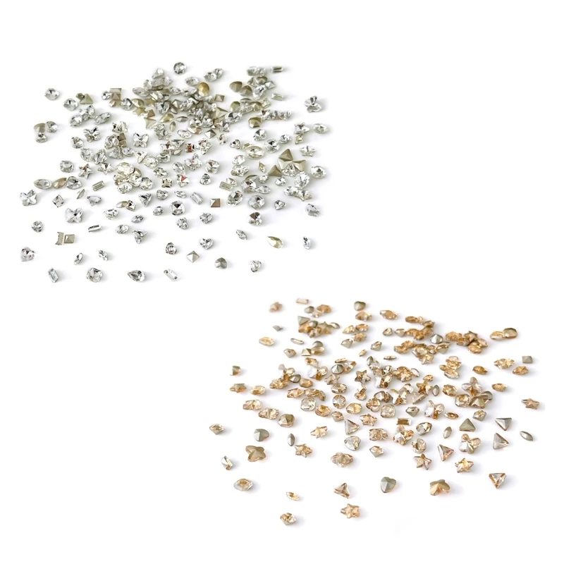

50 Pieces Mini Pointed Bottom Crystal Art Decorations Crystal Glass Stone Manicure Rhinestones For Nails Art