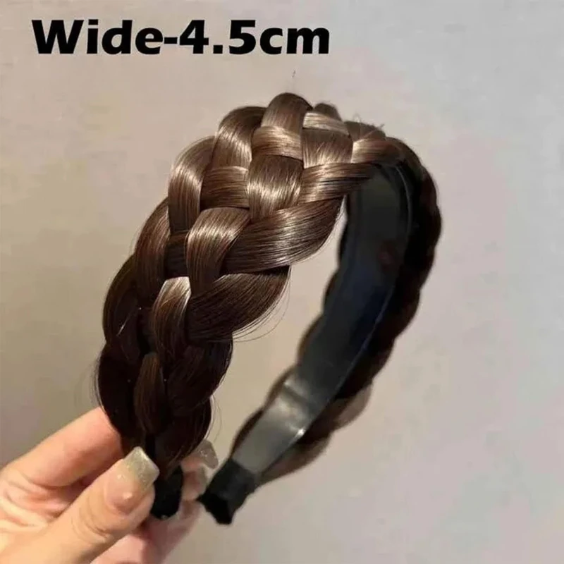 Five-strand Braid Wider Wig Hairs Band Women's Handmade Braided Twist Headband Braided Hair Accessories Perruque Bandeau