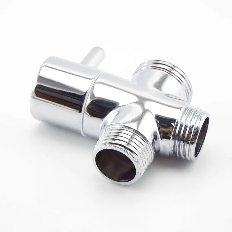 Male G1/2" G 3/4" female Water Diverter 3way Faucet T Adapter Chrome Plated Bathroom toilet Shower filling valves Accessories shower head diverter valve plumbing pipe fittings
