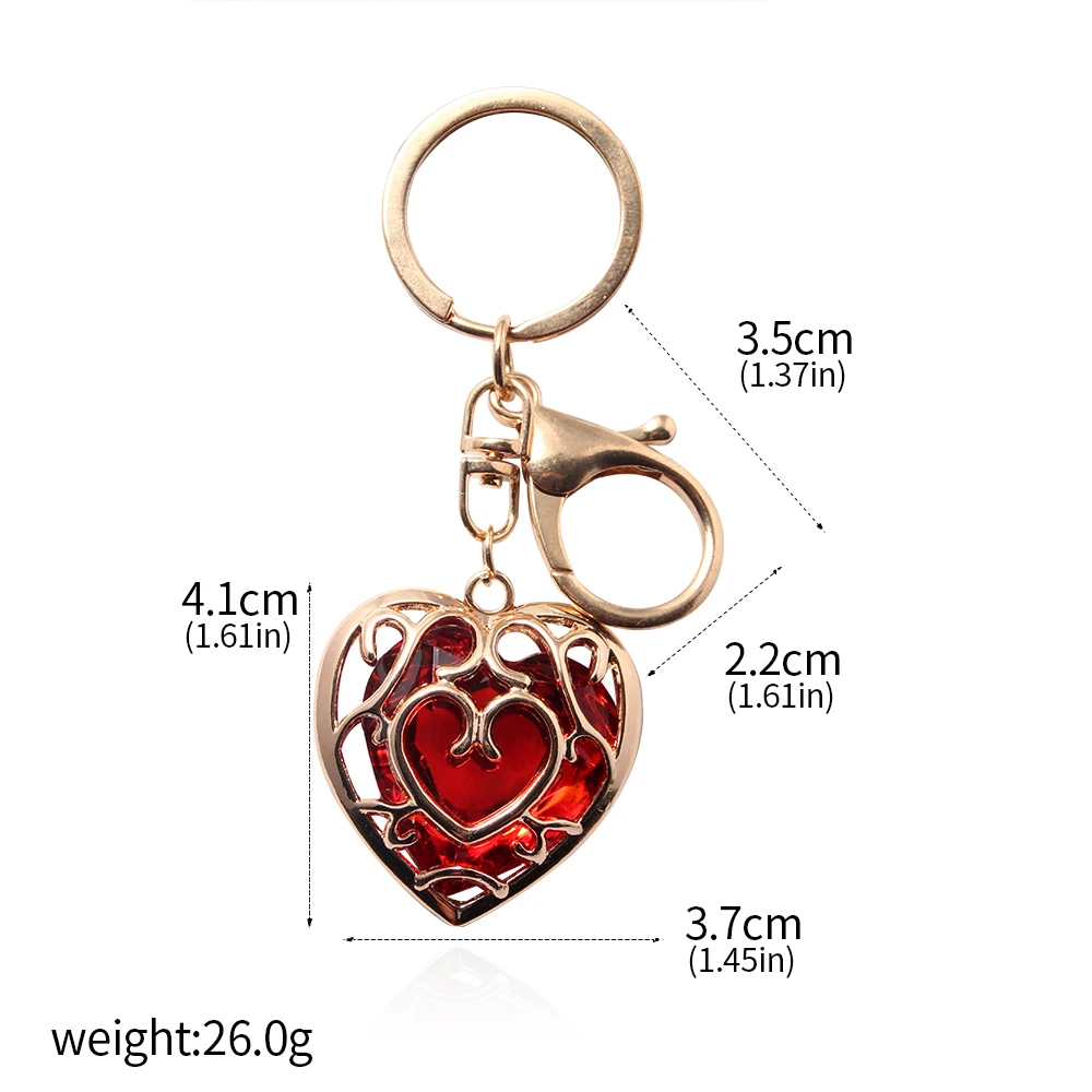 Zeldas Link Skyward Sword Red Heart Keychain Heart Containers